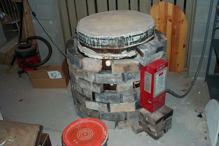 Finished kiln,with wall of FireBrick